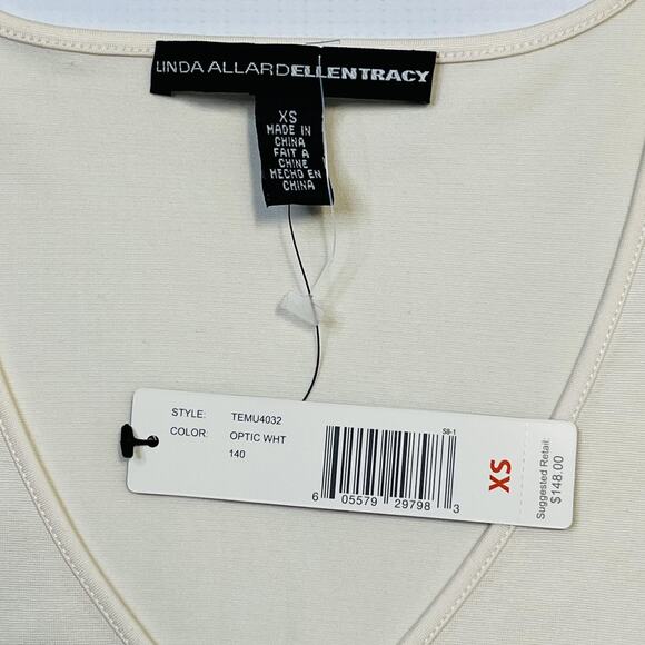 Linda Allard Ellen Tracy Blazer Womens 2 Silk Blend Belted Jacket Set XS Top - Picture 9 of 16